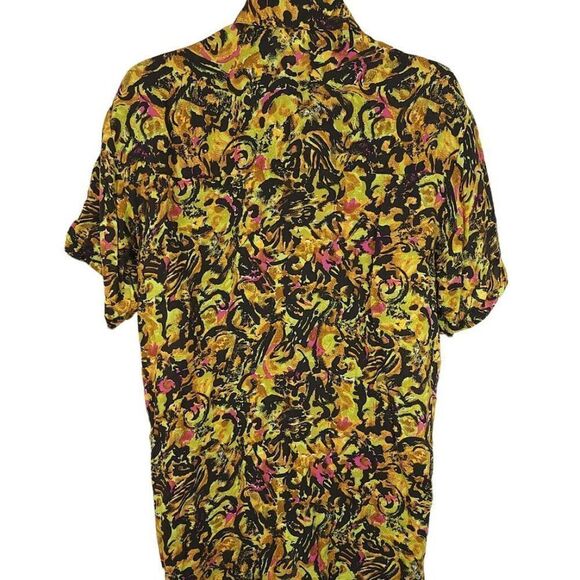 Couturier Collection Camp Shirt Vintage 80s Abstract All Over Print Made In USA - Picture 3 of 6